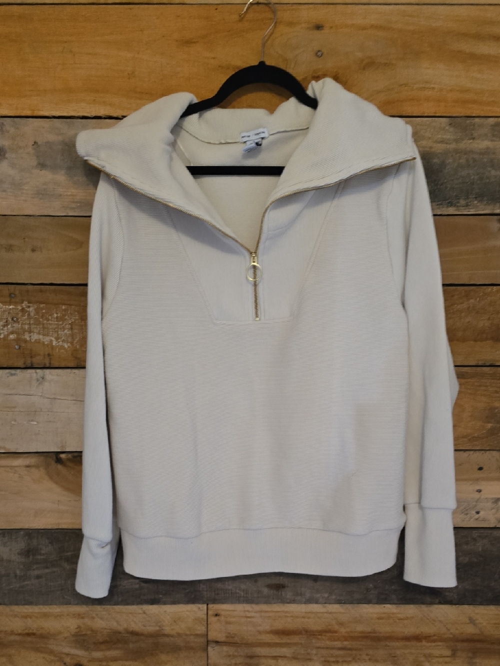 Better/Together Women's Cream Quarter Zip, size L, GUC